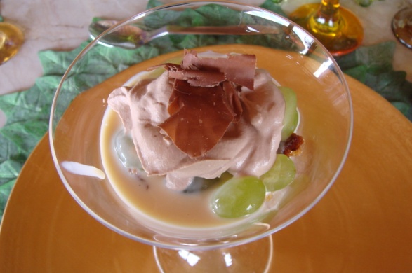 Torta cremosa de uvas